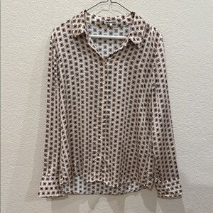 Reformation Sky Relaxed Silk Top in Bernini